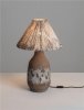 Lampka stołowa nocna ceramiczna tkaninowy abażur boho rustykalna industrialna Luces Exclusivas